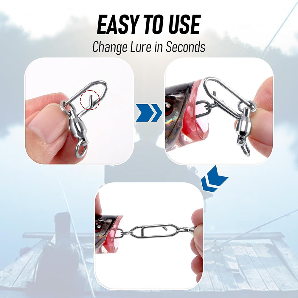 AliExpress 10-Piece Fishing Bearing Swivel Connectors (0#-5#), view 6