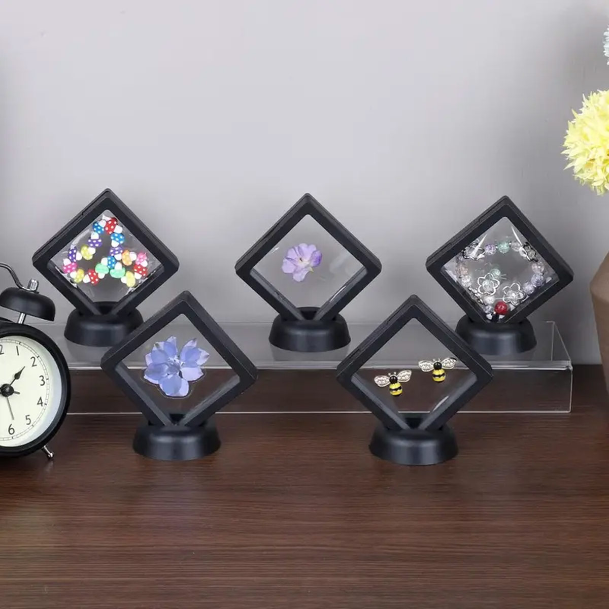 AliExpress 10-Piece Floating Display Boxes for Coins and Jewelry, view 4