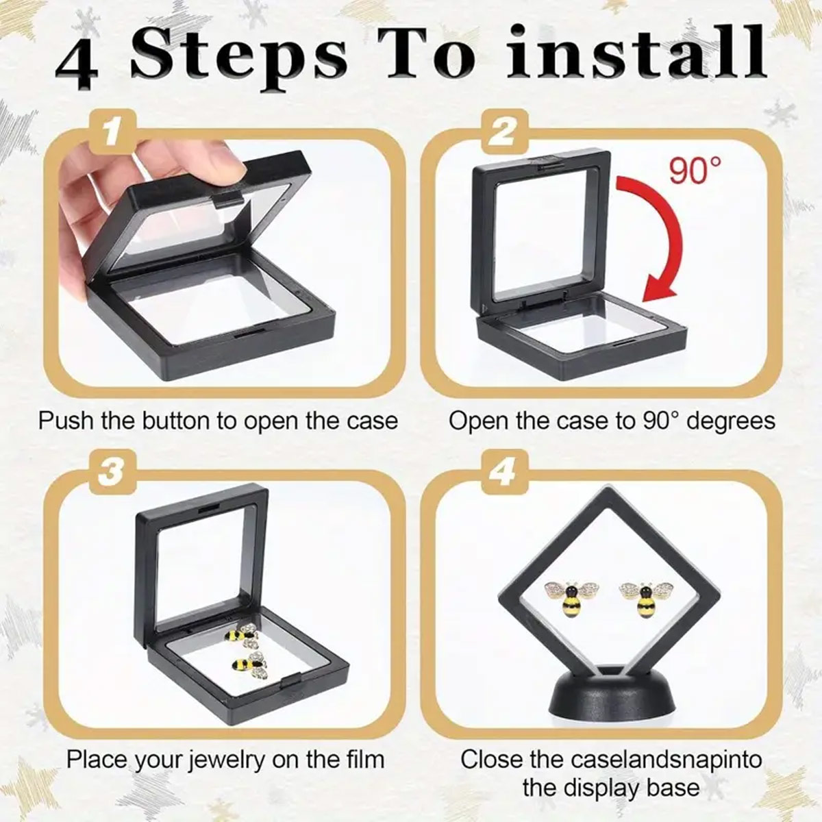 AliExpress 10-Piece Floating Display Boxes for Coins and Jewelry, view 5