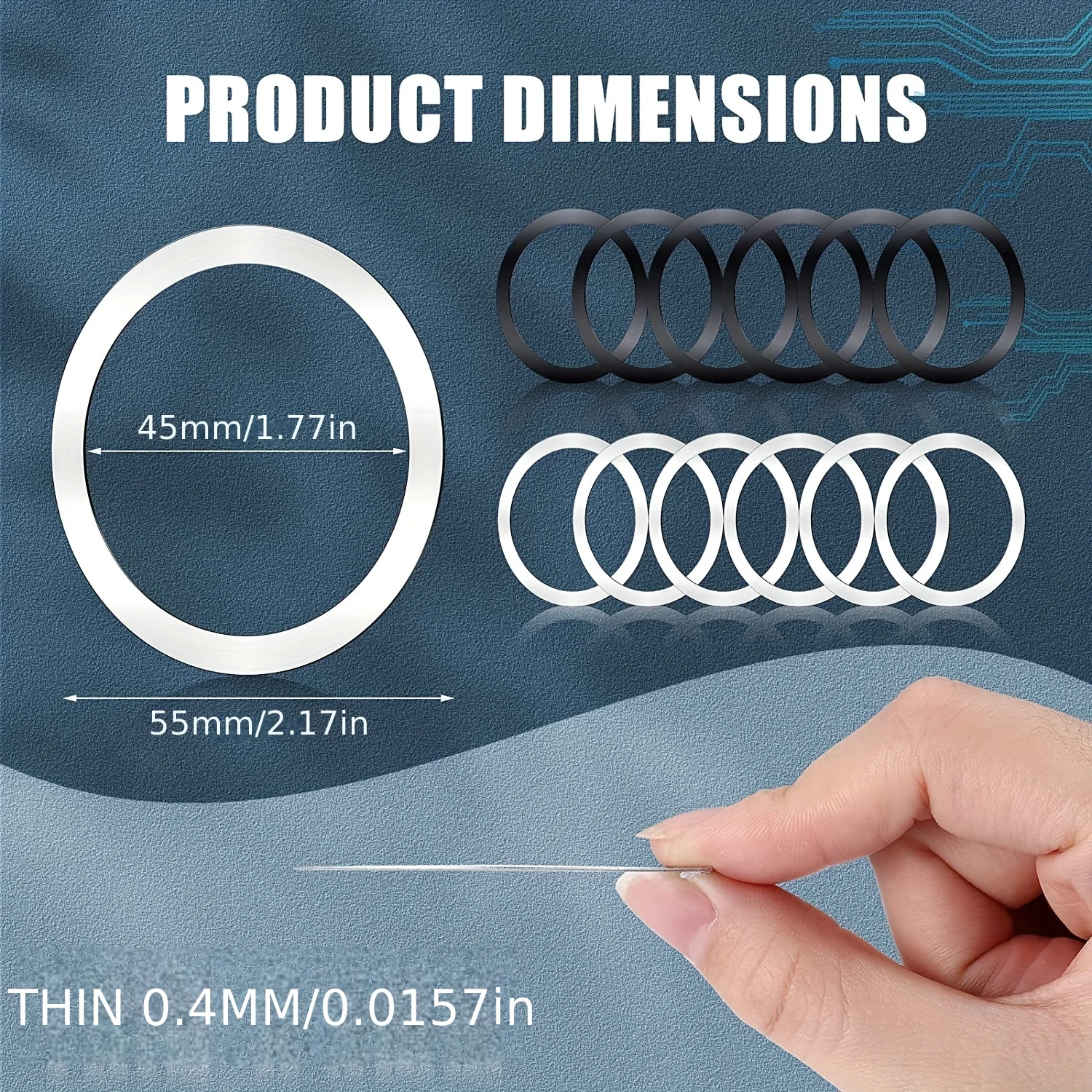 AliExpress Magnetic Metal Plate Ring Stickers (10-Pack), view 5