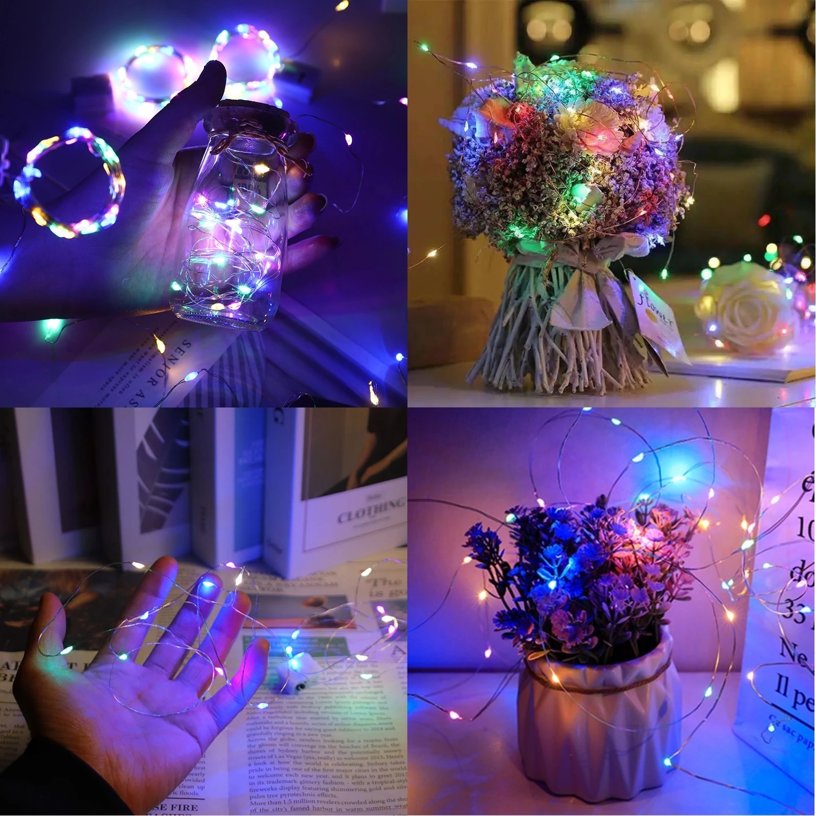 AliExpress 10-Piece Battery-Powered LED Fairy String Lights, view 3