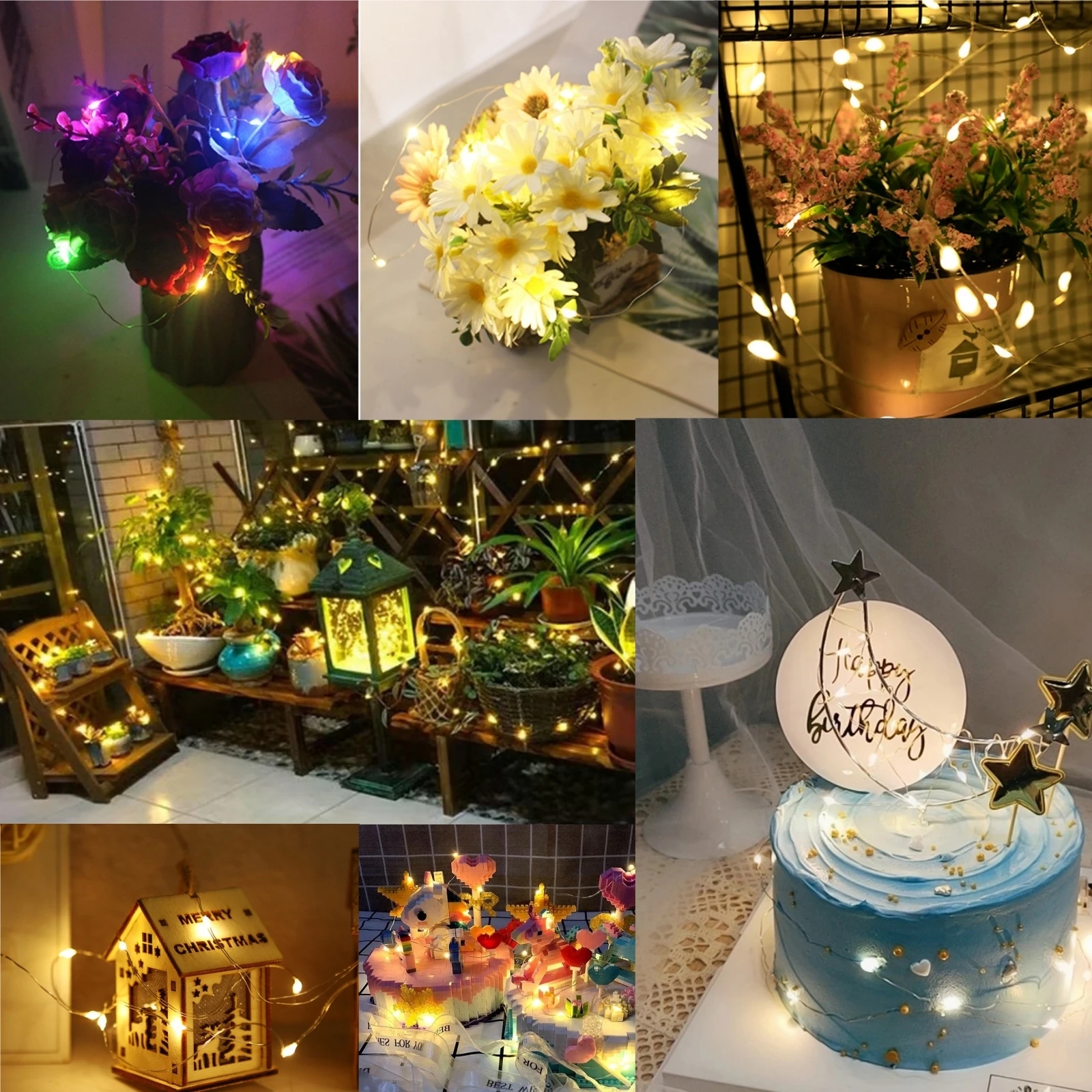 AliExpress 10-Piece Battery-Powered LED Fairy String Lights, view 4