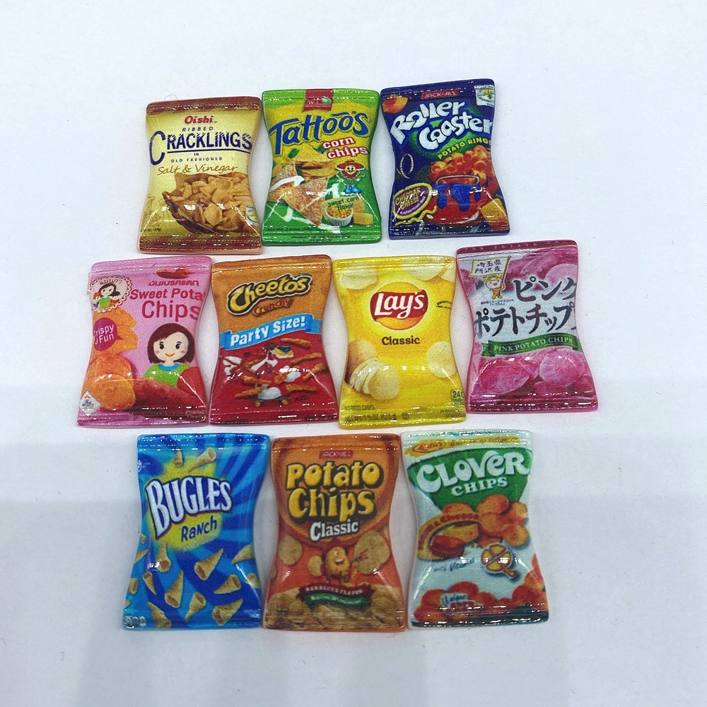 AliExpress 10PCS/Lot 1/6 Scale Dollhouse Miniature Resin Chips Model Mini Snack for Blyth BJD OB11 Doll House Decor Toys Accessories, view 3