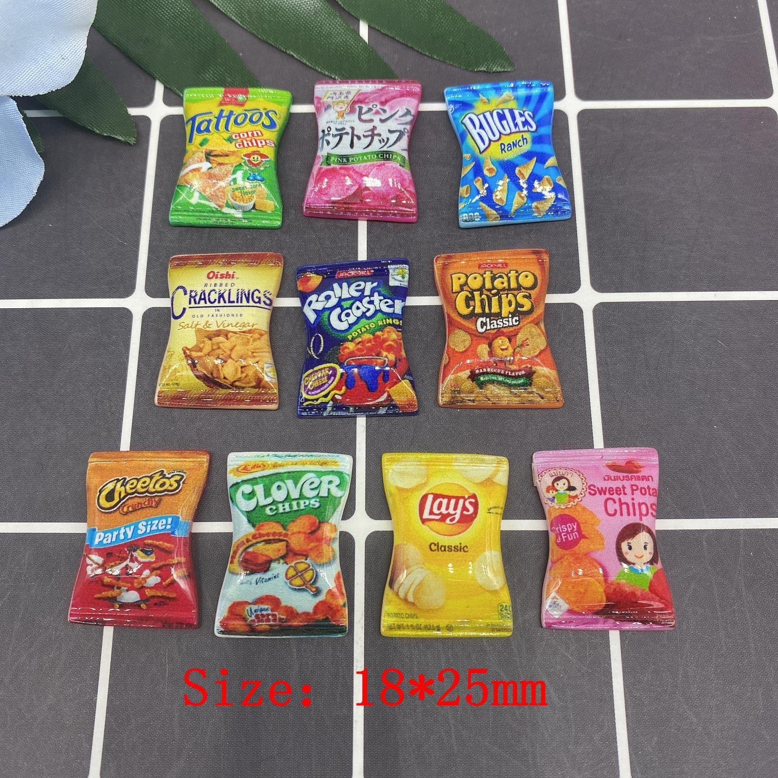 AliExpress 10PCS/Lot 1/6 Scale Dollhouse Miniature Resin Chips Model Mini Snack for Blyth BJD OB11 Doll House Decor Toys Accessories, view 4