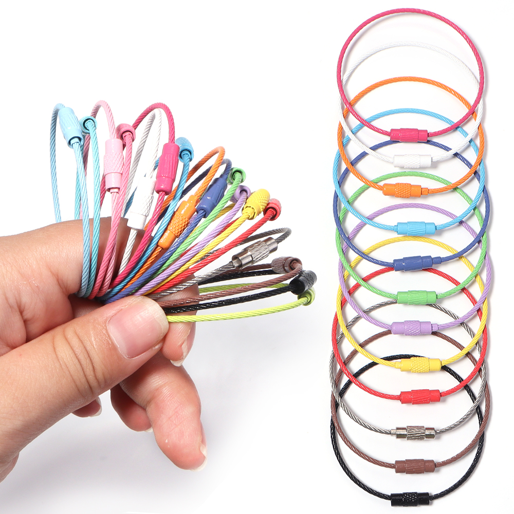 AliExpress 10-Piece Stainless Steel Wire Loop Keychains