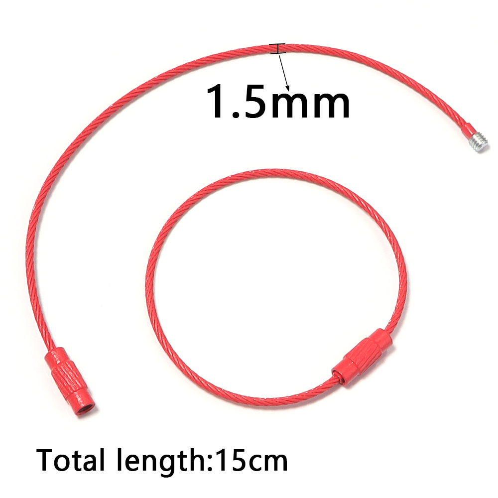 AliExpress 10-Piece Stainless Steel Wire Loop Keychains, view 2