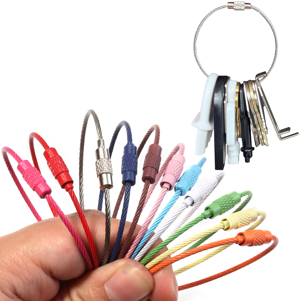AliExpress 10-Piece Stainless Steel Wire Loop Keychains, view 4
