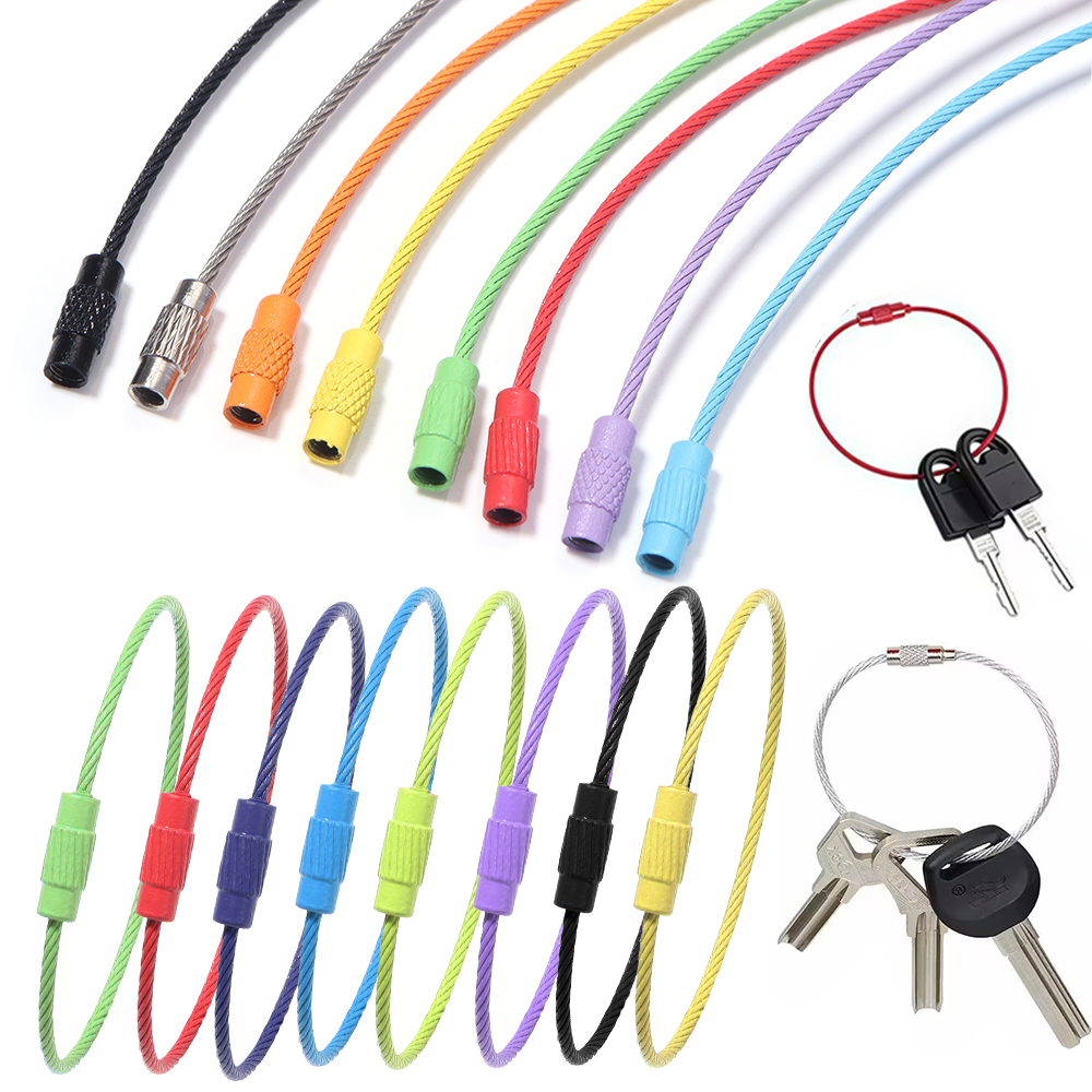 AliExpress 10-Piece Stainless Steel Wire Loop Keychains, view 5