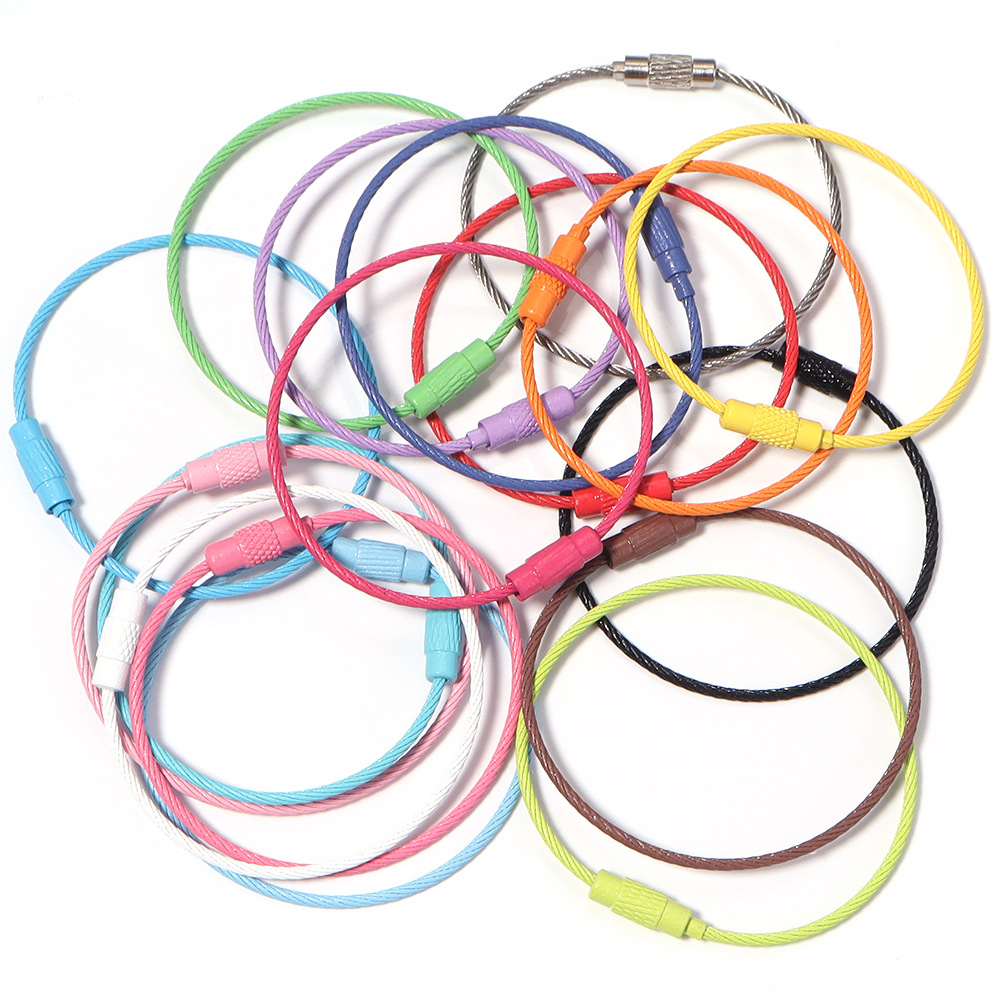 AliExpress 10-Piece Stainless Steel Wire Loop Keychains, view 6