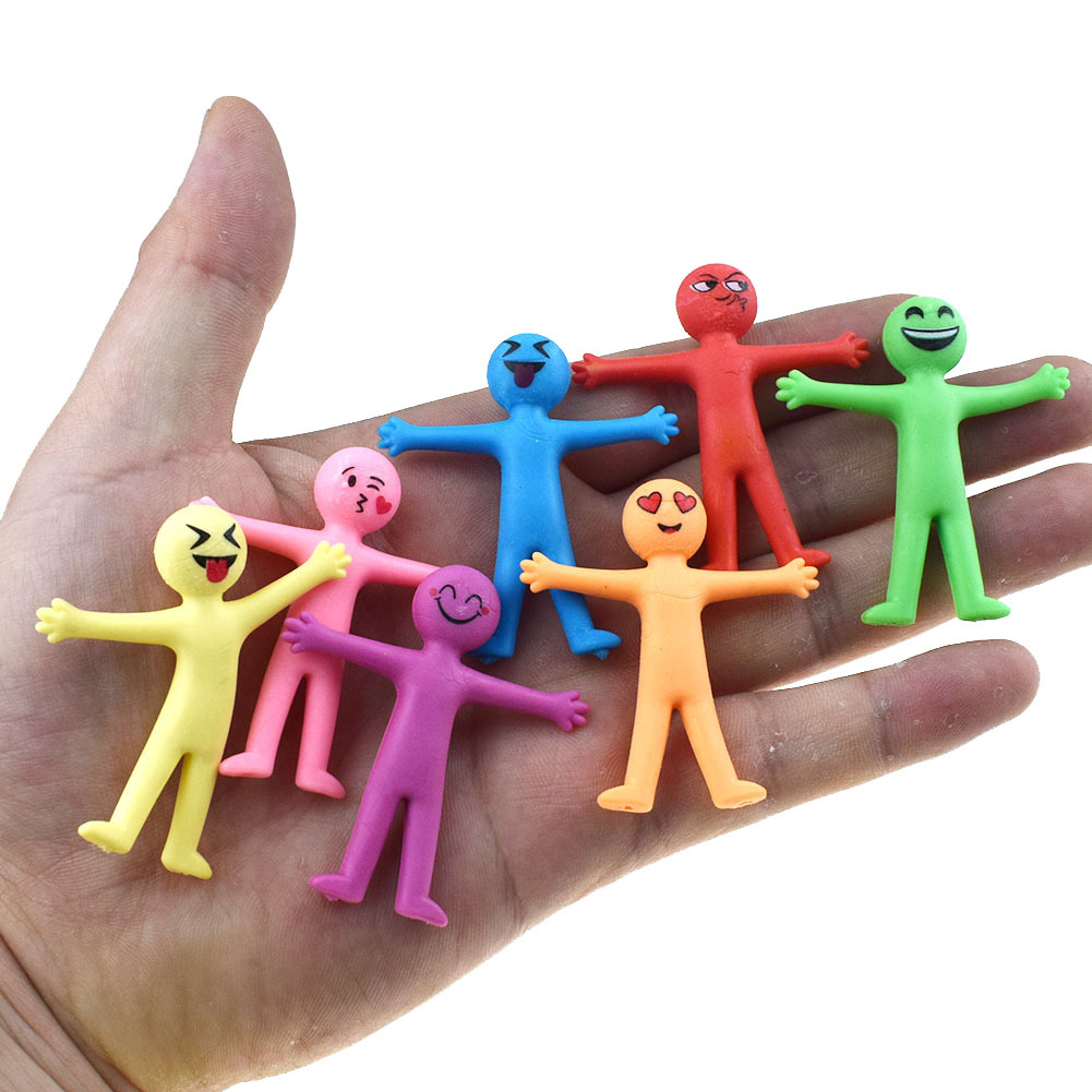 AliExpress 10Pcs Novelty Stretchy Stretch Toy Cute Colorful Yellow Stress Relief Stretchy Fidget Gifts TPR Soft Plastic Creative Doll Toy