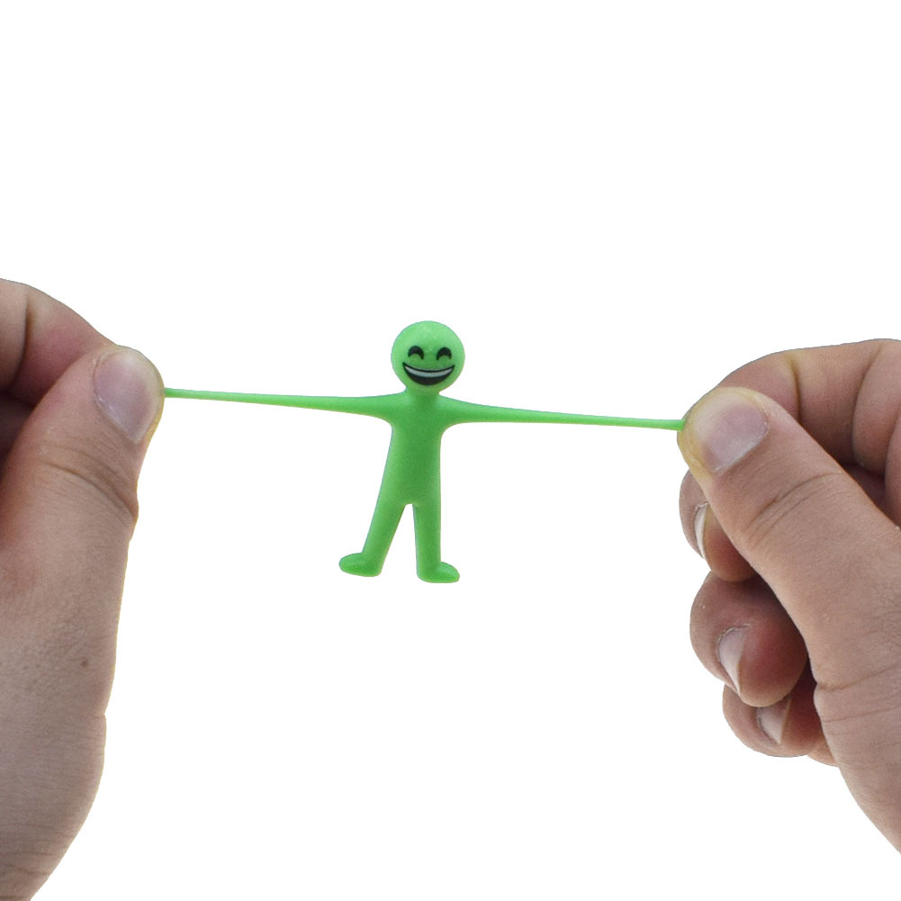 AliExpress 10Pcs Novelty Stretchy Stretch Toy Cute Colorful Yellow Stress Relief Stretchy Fidget Gifts TPR Soft Plastic Creative Doll Toy, view 4