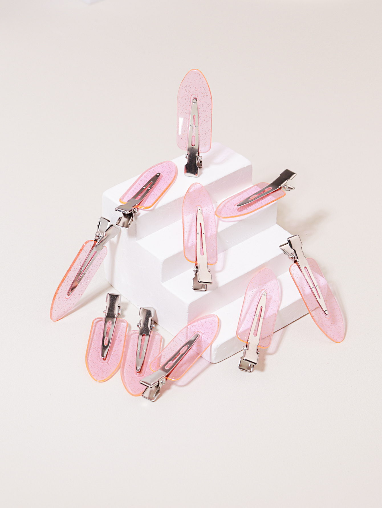 AliExpress 10pcs Seamless Fashion Girl Transparent Hair Clips, Makeup Facial Accessory Clips Styling Hair Clips Special for Real Hair Wigs, view 6