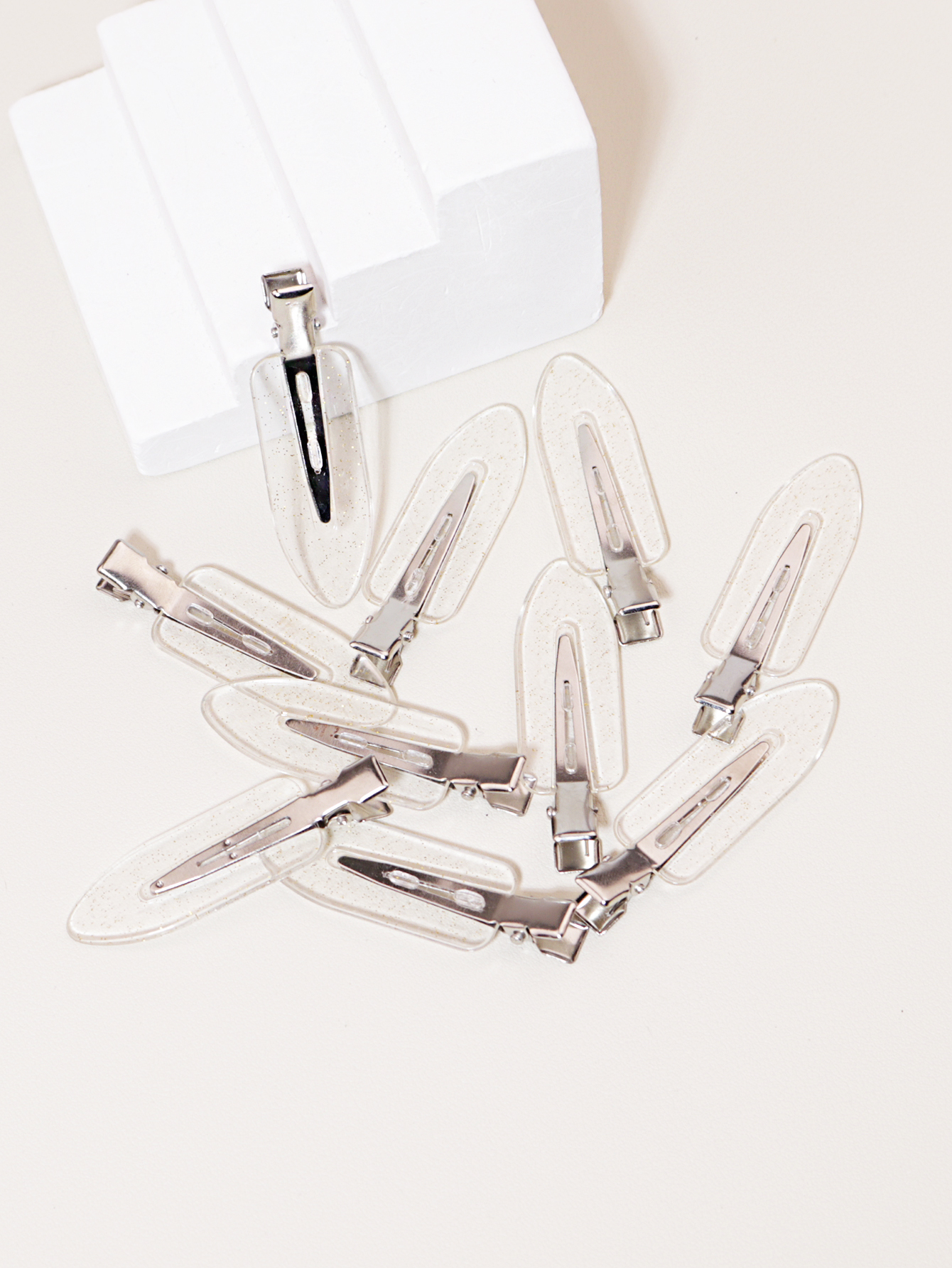 AliExpress 10pcs Seamless Fashion Girl Transparent Hair Clips, Makeup Facial Accessory Clips Styling Hair Clips Special for Real Hair Wigs, view 4