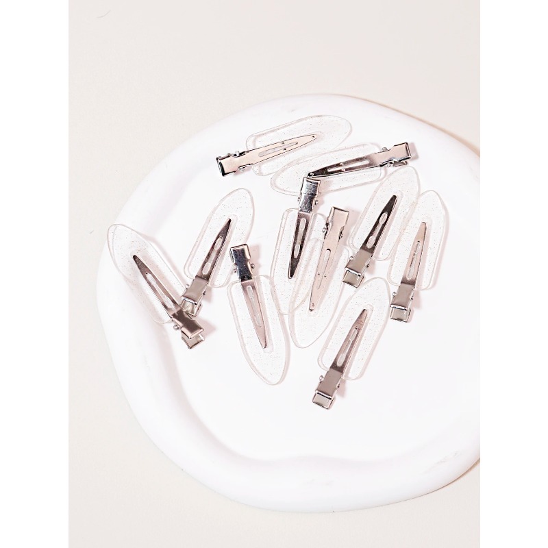 AliExpress 10pcs Seamless Fashion Transparent Hair Clips for Girls Makeup Facial Accessory Styling Clips for Real Hair Wigs, view 2