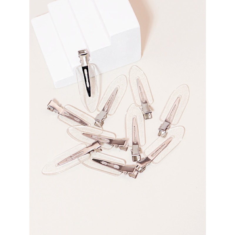 AliExpress 10pcs Seamless Fashion Transparent Hair Clips for Girls Makeup Facial Accessory Styling Clips for Real Hair Wigs, view 4