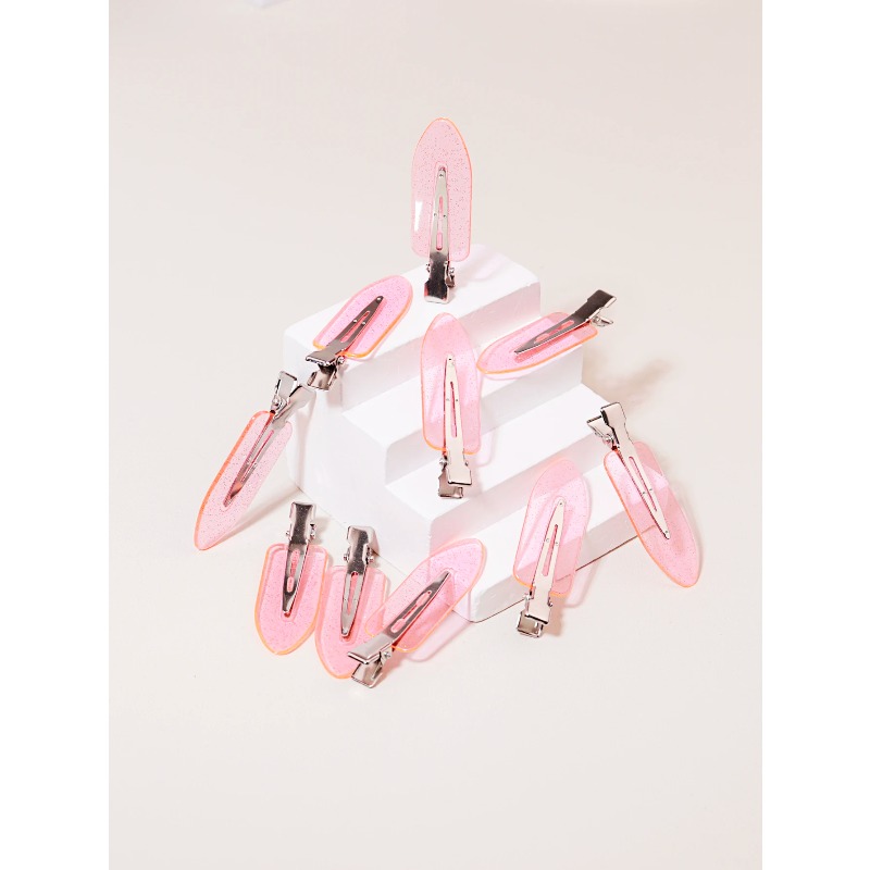 AliExpress 10pcs Seamless Fashion Transparent Hair Clips for Girls Makeup Facial Accessory Styling Clips for Real Hair Wigs, view 6