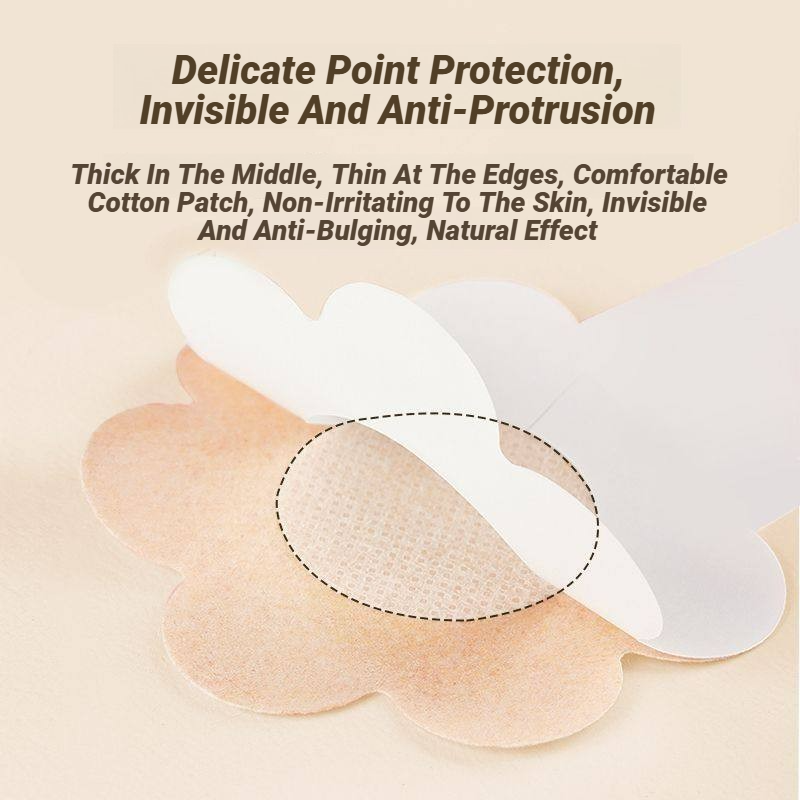 AliExpress 10Pcs Self-Adhesive Nipple Cover Chest Patch Non-Woven Thin Invisible Bra Disposable Sticky Lift Breast Petals Round Flower Pads, view 3