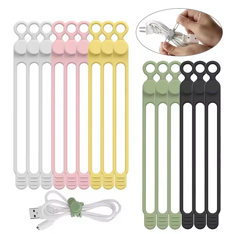 AliExpress Reusable Silicone Cable Ties (10-Pack)