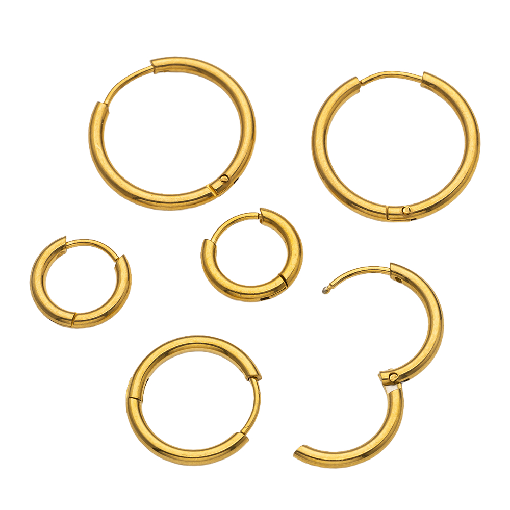 AliExpress Stainless Steel Huggie Hoop Earrings (10-Pack)