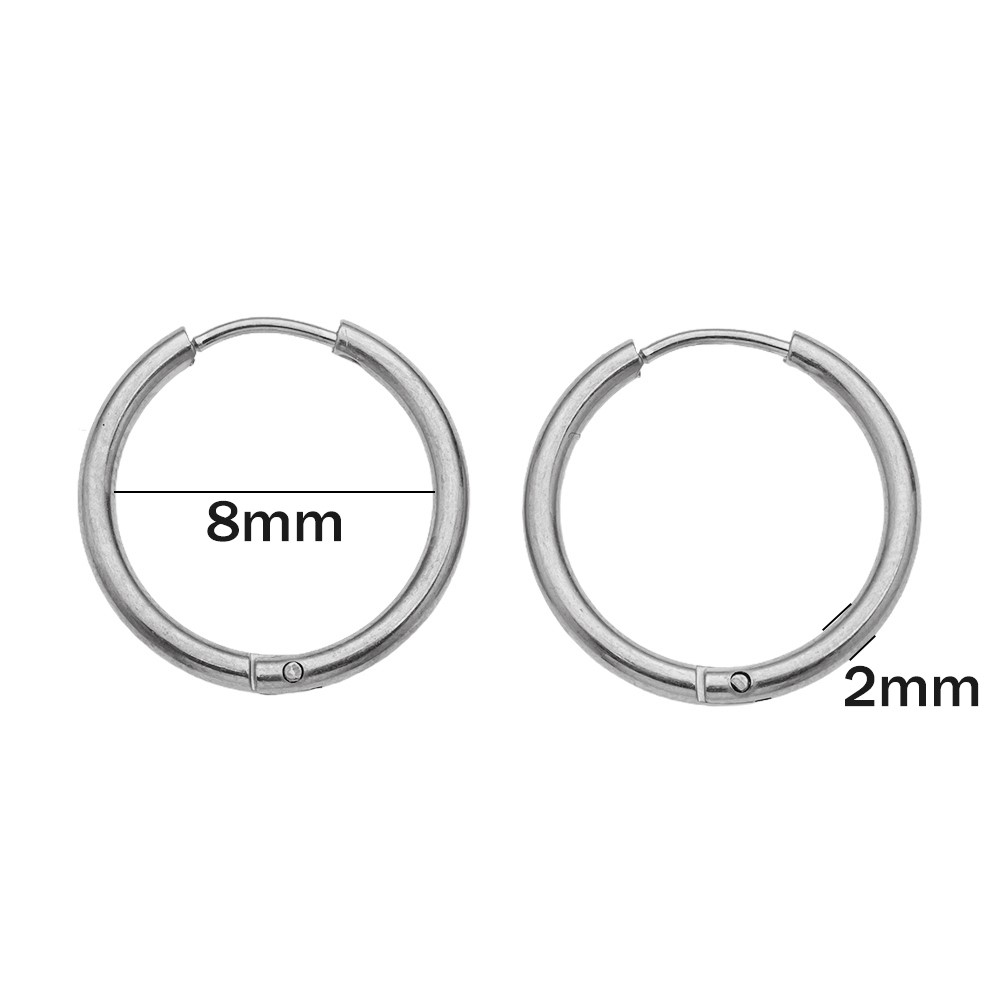 AliExpress Stainless Steel Huggie Hoop Earrings (10-Pack), view 4