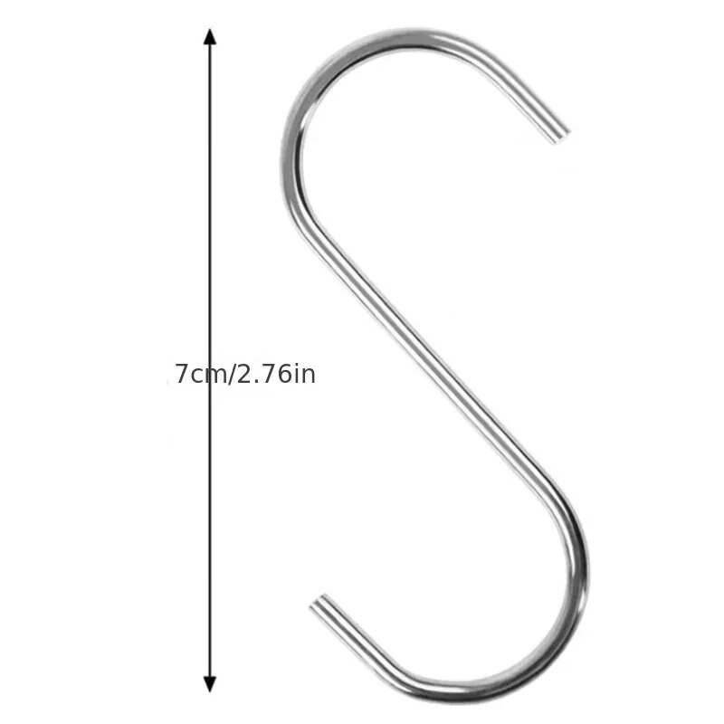 AliExpress Stainless Steel S-Shaped Hanging Hooks (10-Pack), view 6