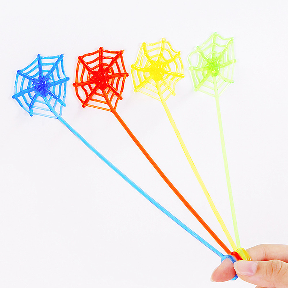 AliExpress 10Pcs Stretchable Climbing Spider Web Fun Sports Toy Elastic Adhesive Hand Spider Web Competitive Toys Halloween Birthday Gift, view 5