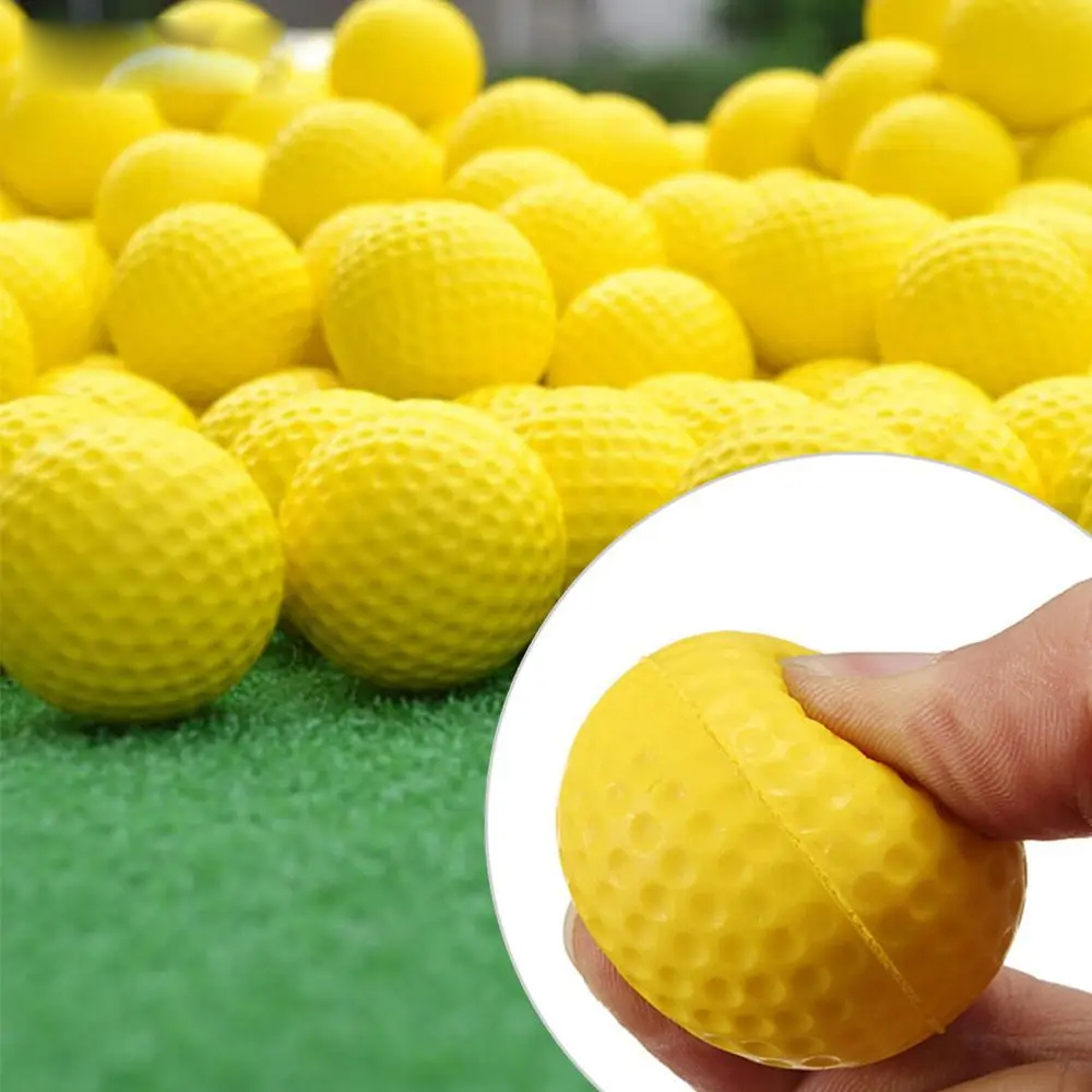 AliExpress 10Pcs Yellow PU Foam Golf Balls Sponge Elastic Indoor Outdoor Practice Training