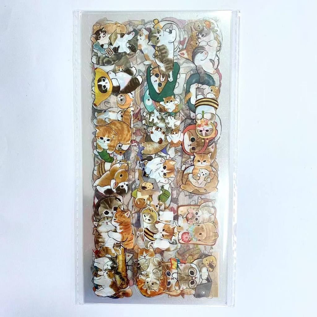 AliExpress 10Sheets Cat Pattern PET Stickers Transparent Decorative Stickers for DIY Craft Journal Decoration Golden Memory Stickers Store, view 3