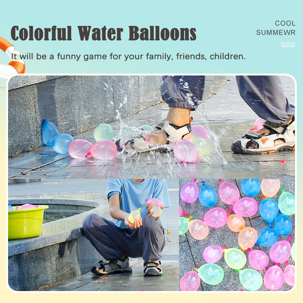 AliExpress 111pcs/bag Water Balloons Rapid Injection Funny Summer Outdoor Water Balloon Bombs For Kids and Adults Beach Water Fight Toys, view 3