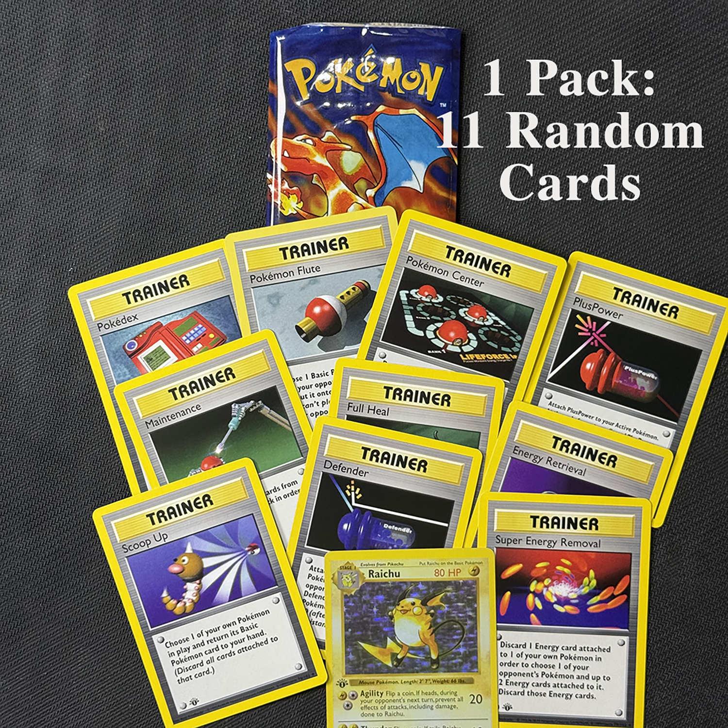 AliExpress 11Cards/Pack PTCG Booster Packs Proxy Card Jungle/Fossil/Base Set Charizard Blastoise Venusaur PKM Board Game collectible Cards, view 2