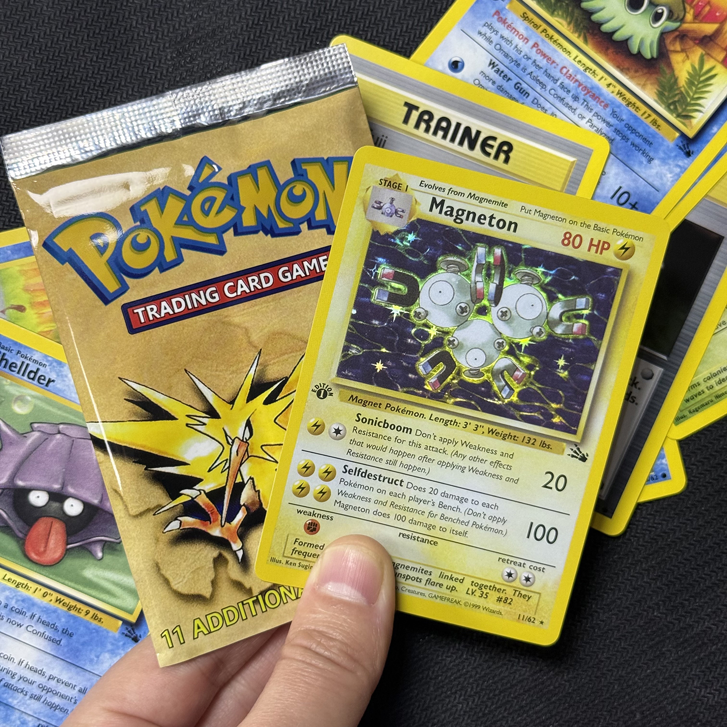AliExpress 11Cards/Pack PTCG Booster Packs Proxy Card Jungle/Fossil/Base Set Charizard Blastoise Venusaur PKM Board Game collectible Cards, view 3
