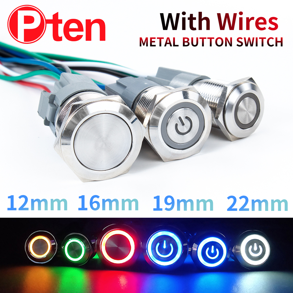 AliExpress Waterproof Metal Push Button Switch with LED Ring