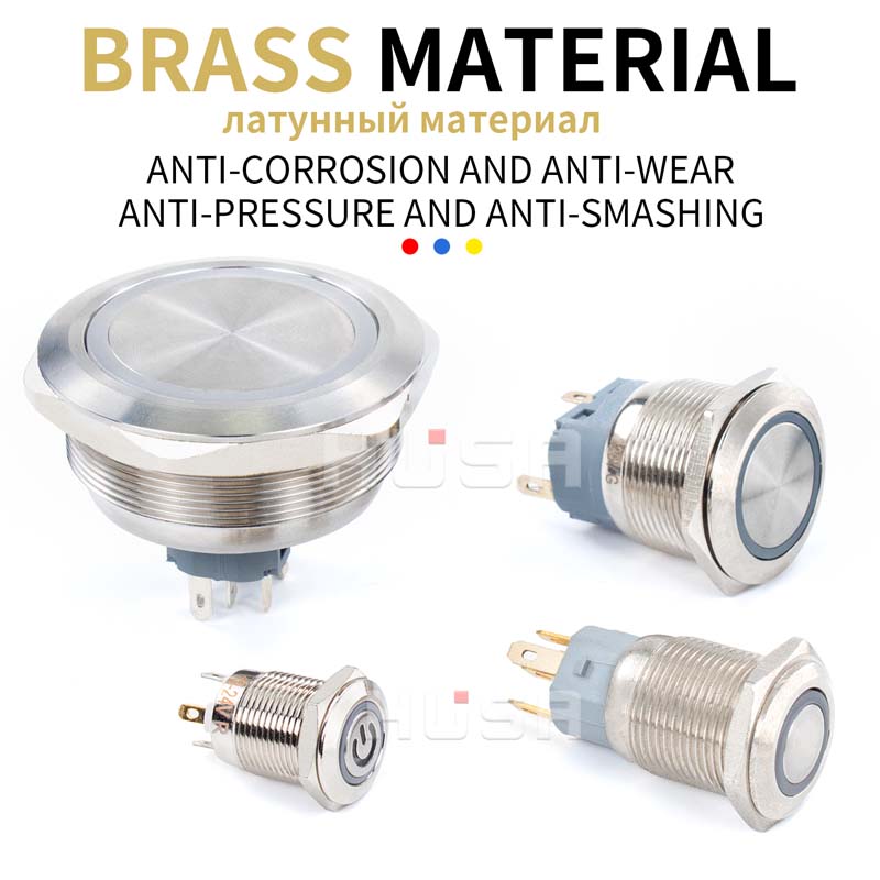 AliExpress Waterproof Metal Push Button Switch with LED Ring, view 5