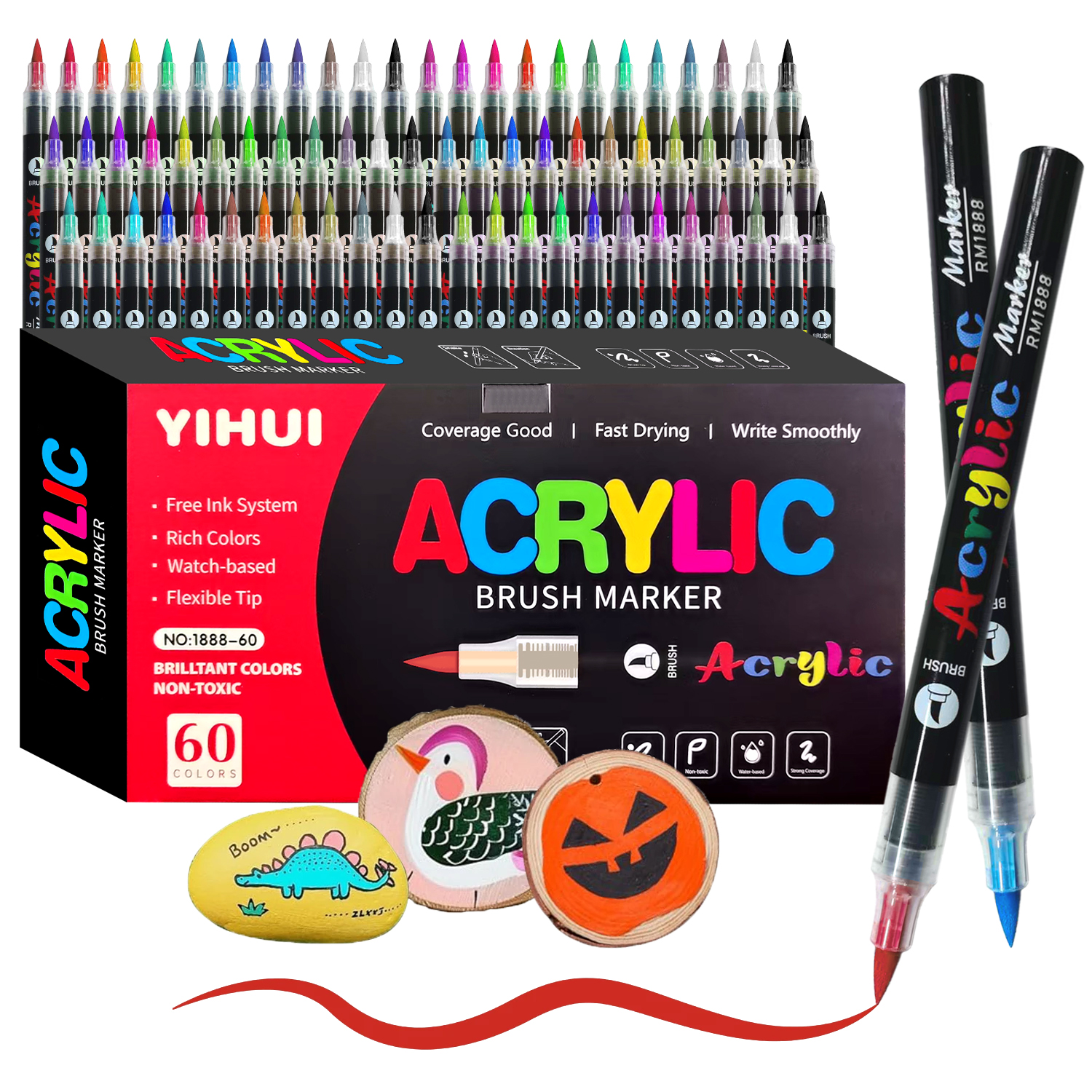AliExpress Acrylic Paint Pen Markers with Brush Tips