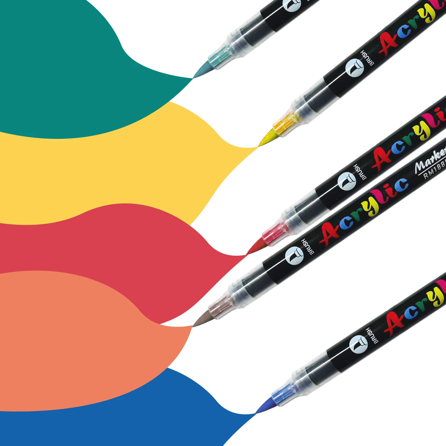 AliExpress Acrylic Paint Pen Markers with Brush Tips, view 2