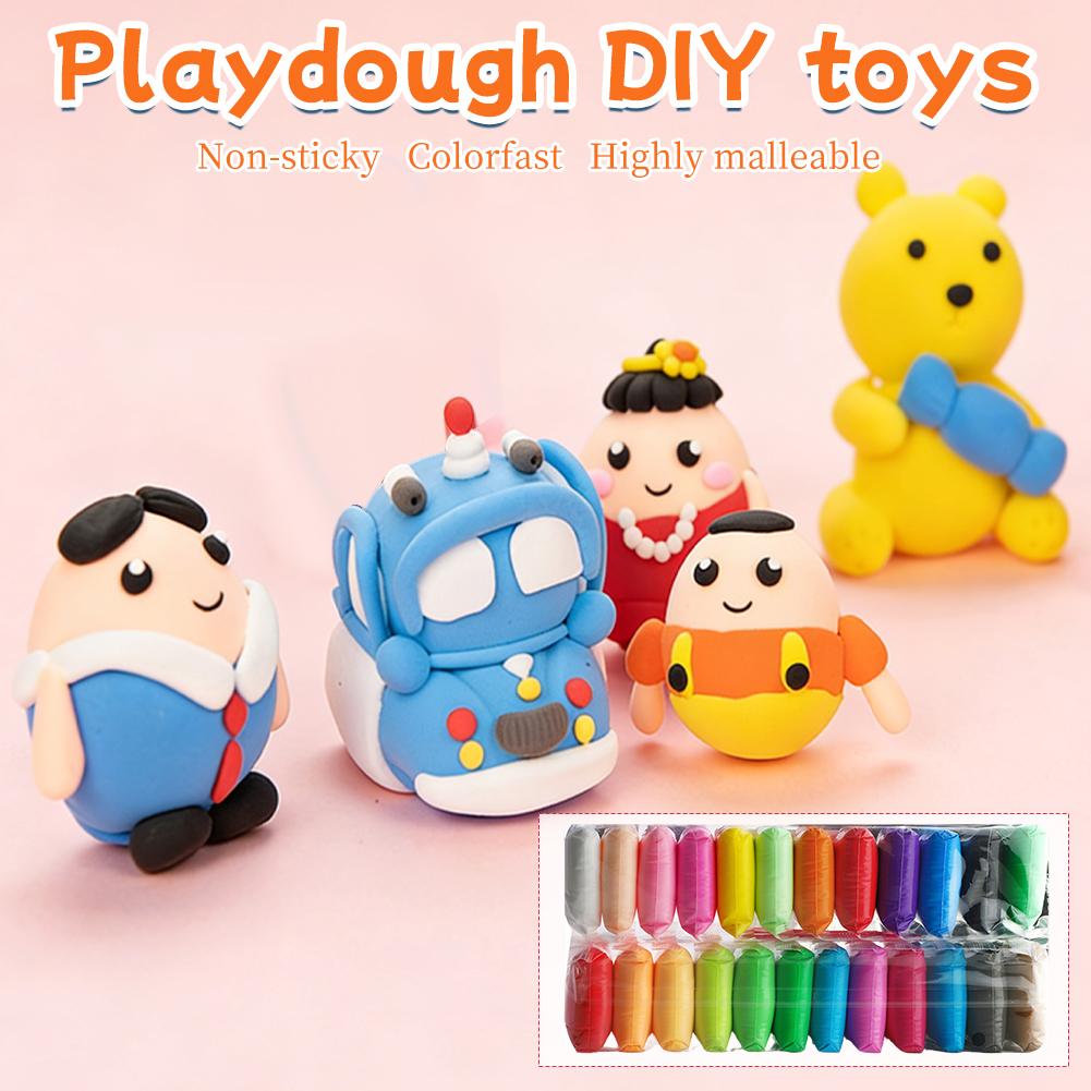 AliExpress 12/24/36PCS Air Dry Clay Ultra Light and Air Dry Clay for Children Non-Toxic and Eco-Friendly Modeling Magical Clay with Tools, view 3