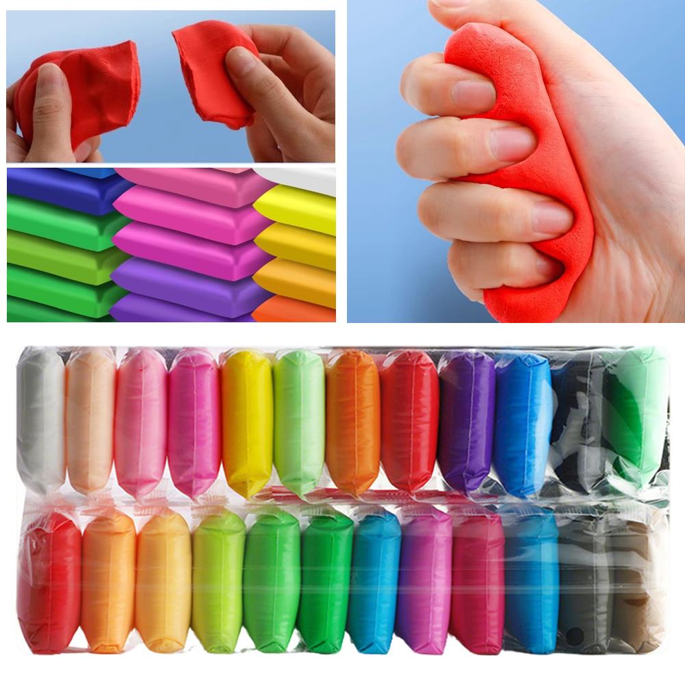 AliExpress 12/24/36PCS Air Dry Clay Ultra Light and Air Dry Clay for Children Non-Toxic and Eco-Friendly Modeling Magical Clay with Tools, view 4