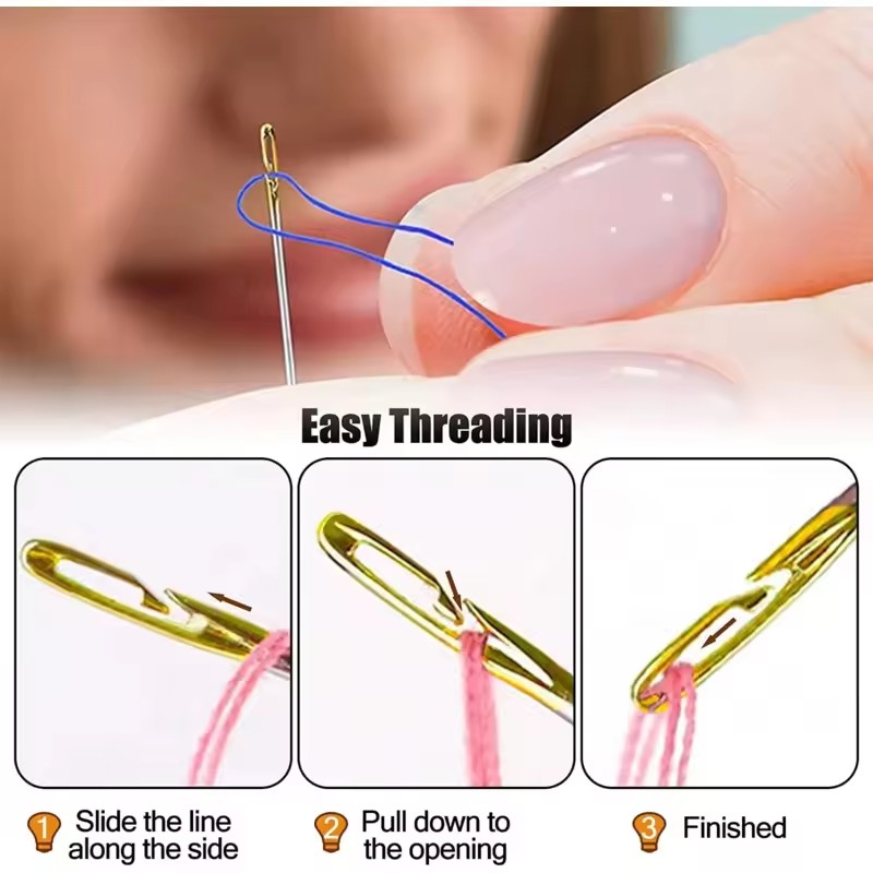 AliExpress Stainless Steel Blind Sewing Needles (12 to 36), view 3