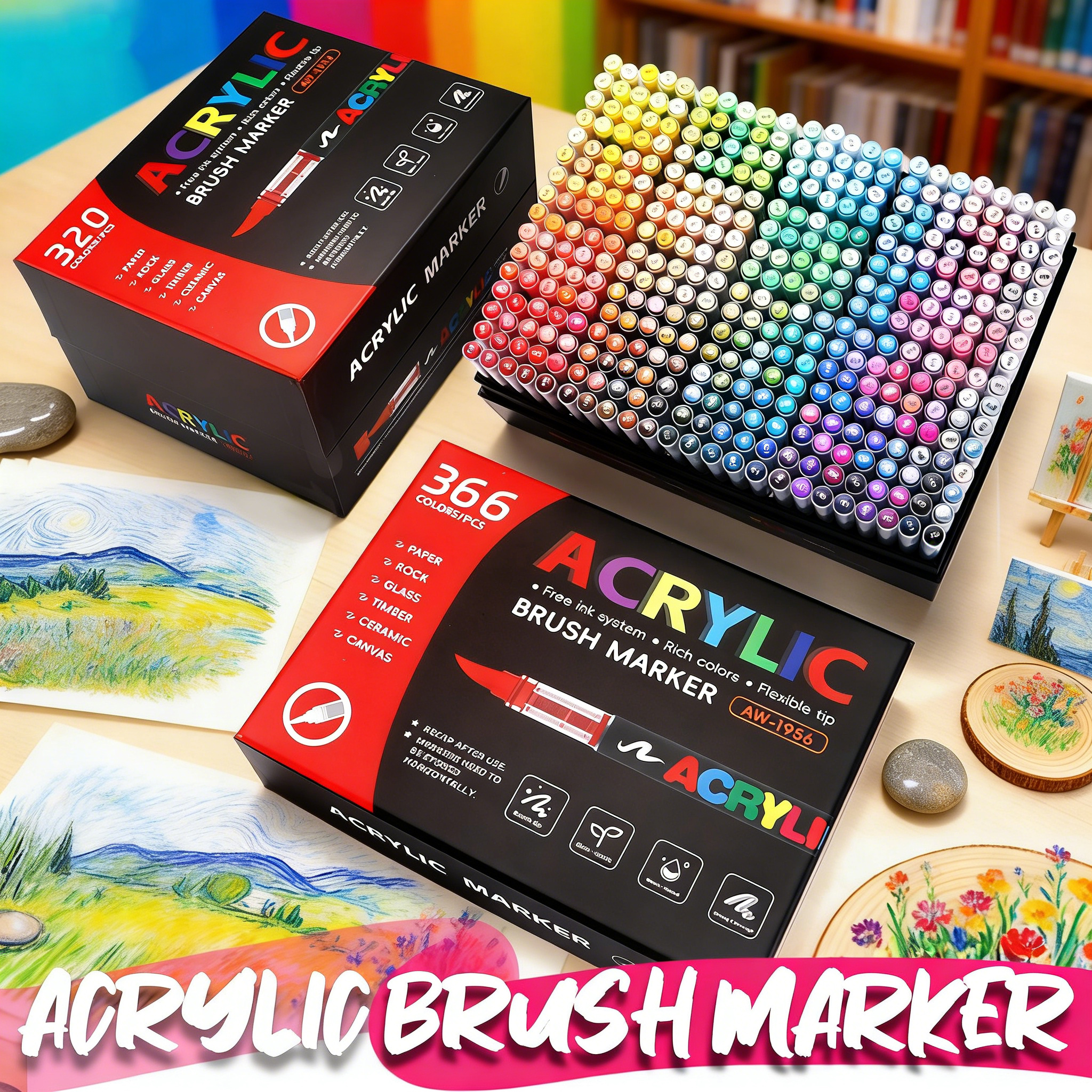 AliExpress Waterproof Acrylic Paint Marker Set