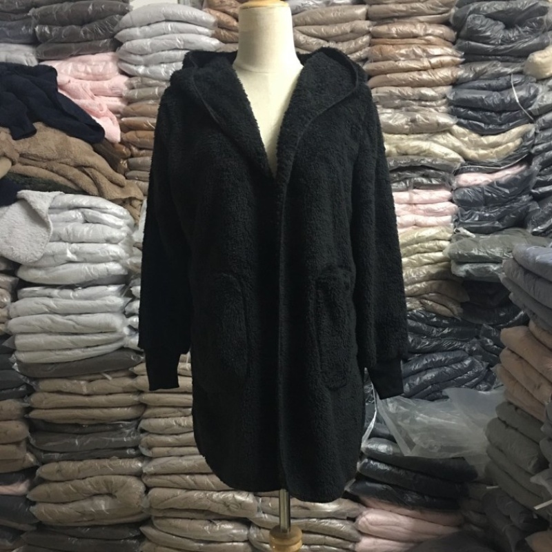 AliExpress 12 Colors Fleece Sweatshirt Long Cardigans Autumn Winter Female Long Sleeve Double Side Wear Flurry Loose Hoodie Coats Outwear, view 6