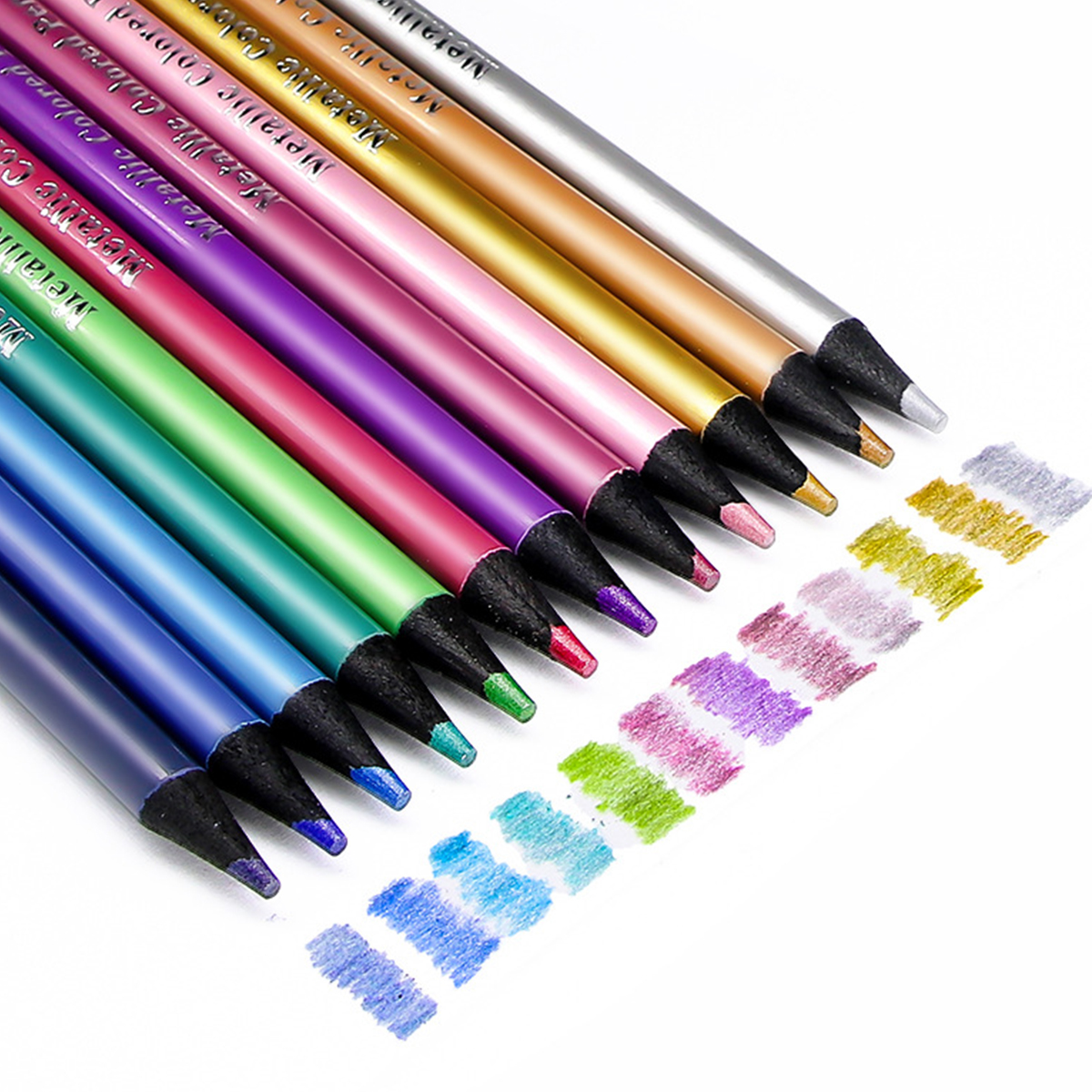AliExpress 12-Color Metallic Colored Pencil Set