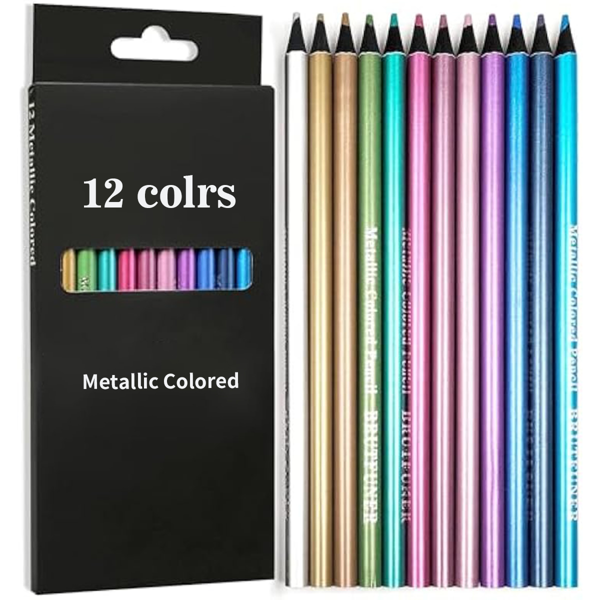AliExpress 12-Color Metallic Colored Pencil Set, view 6