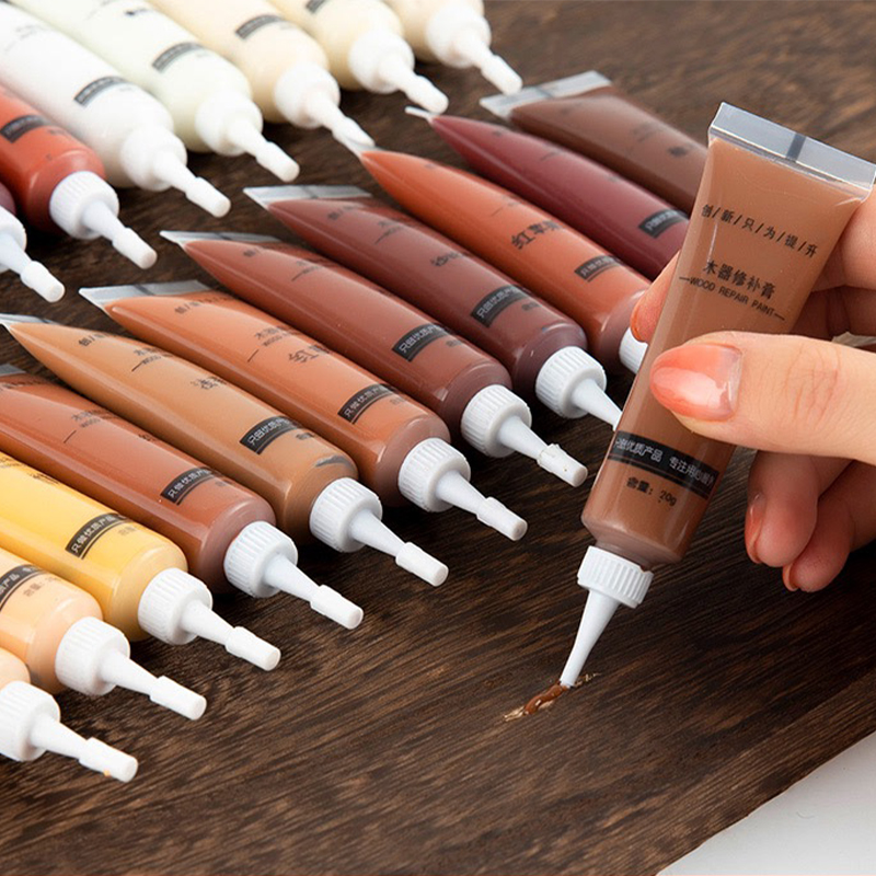 AliExpress 12 Colors Wood Paint Repair Paste,DIY Cabinet Floor Wardrobe Scratches Holes Refinishing Paste,Wooden Furnitures Scratch Filler