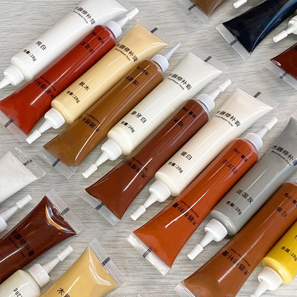 AliExpress 12 Colors Wood Paint Repair Paste,DIY Cabinet Floor Wardrobe Scratches Holes Refinishing Paste,Wooden Furnitures Scratch Filler, view 3