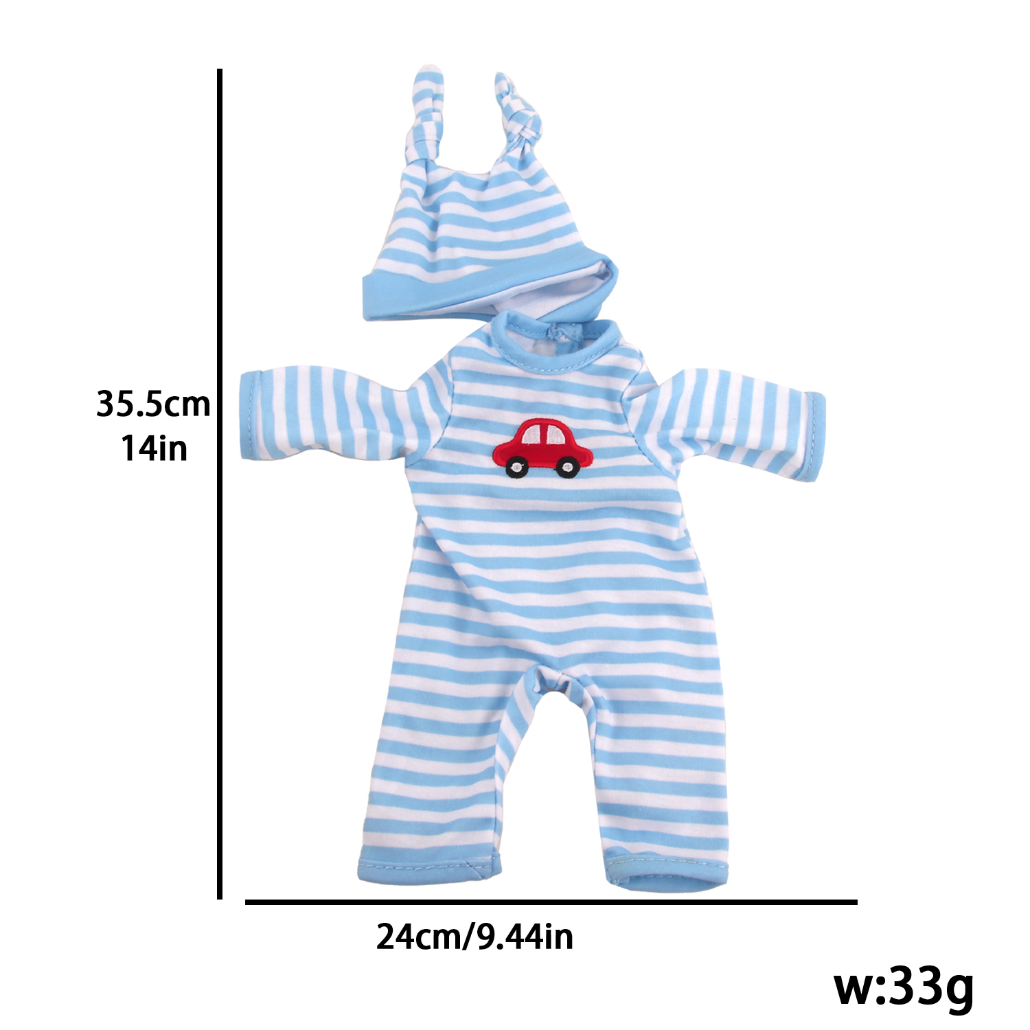 AliExpress 12-inch New Baby Girl Doll Clothes Cute Rabbit Car Chick Jumpsuits Pajamas For 30cm Cotton Doll Toy Accessories, view 3