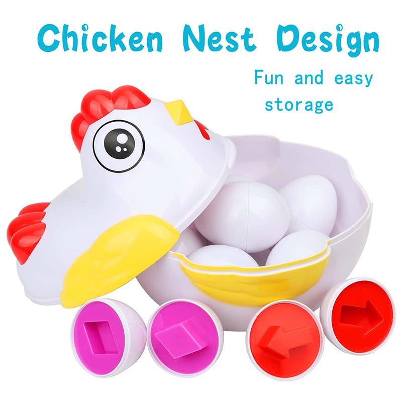 AliExpress 12 Matching Eggs Montessori Sensory Baby Toys Easter Eggs Chicken Colors Shapes Sorter Learning Educational Toy For Kids Gifts, view 5