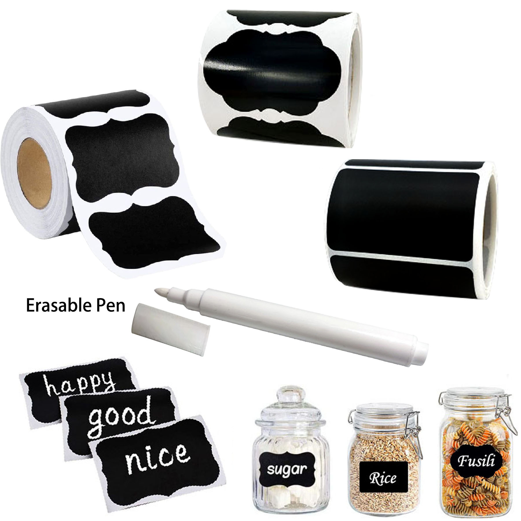 AliExpress Removable Blackboard Label Stickers with Pen (120-Pack)