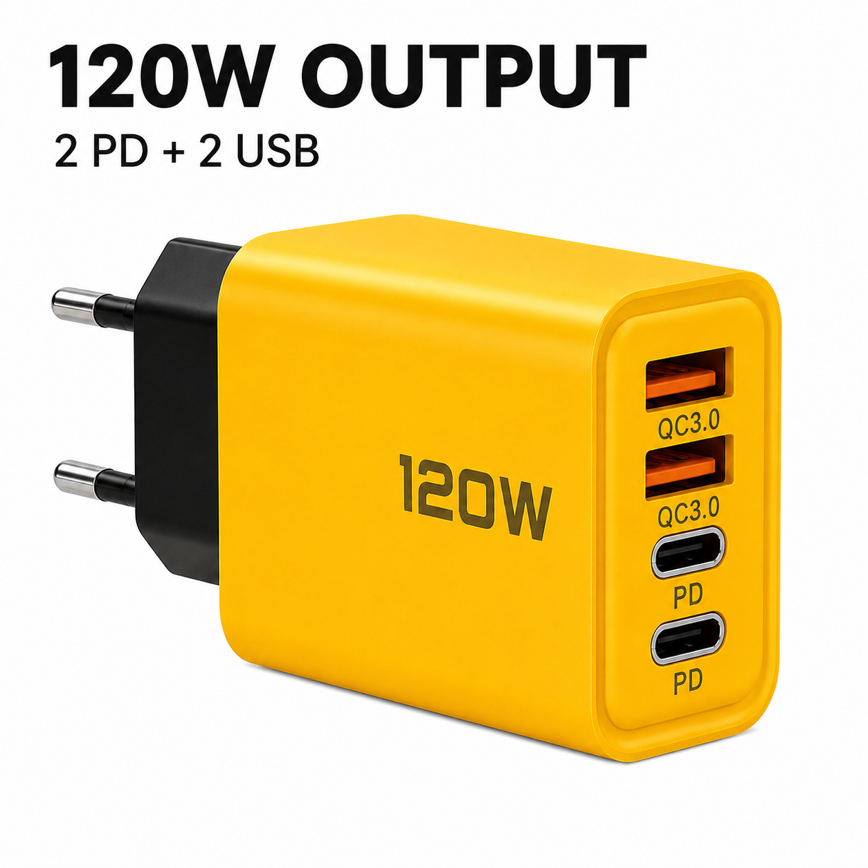 AliExpress 120W 4-Port USB-C Fast Wall Charger, view 2