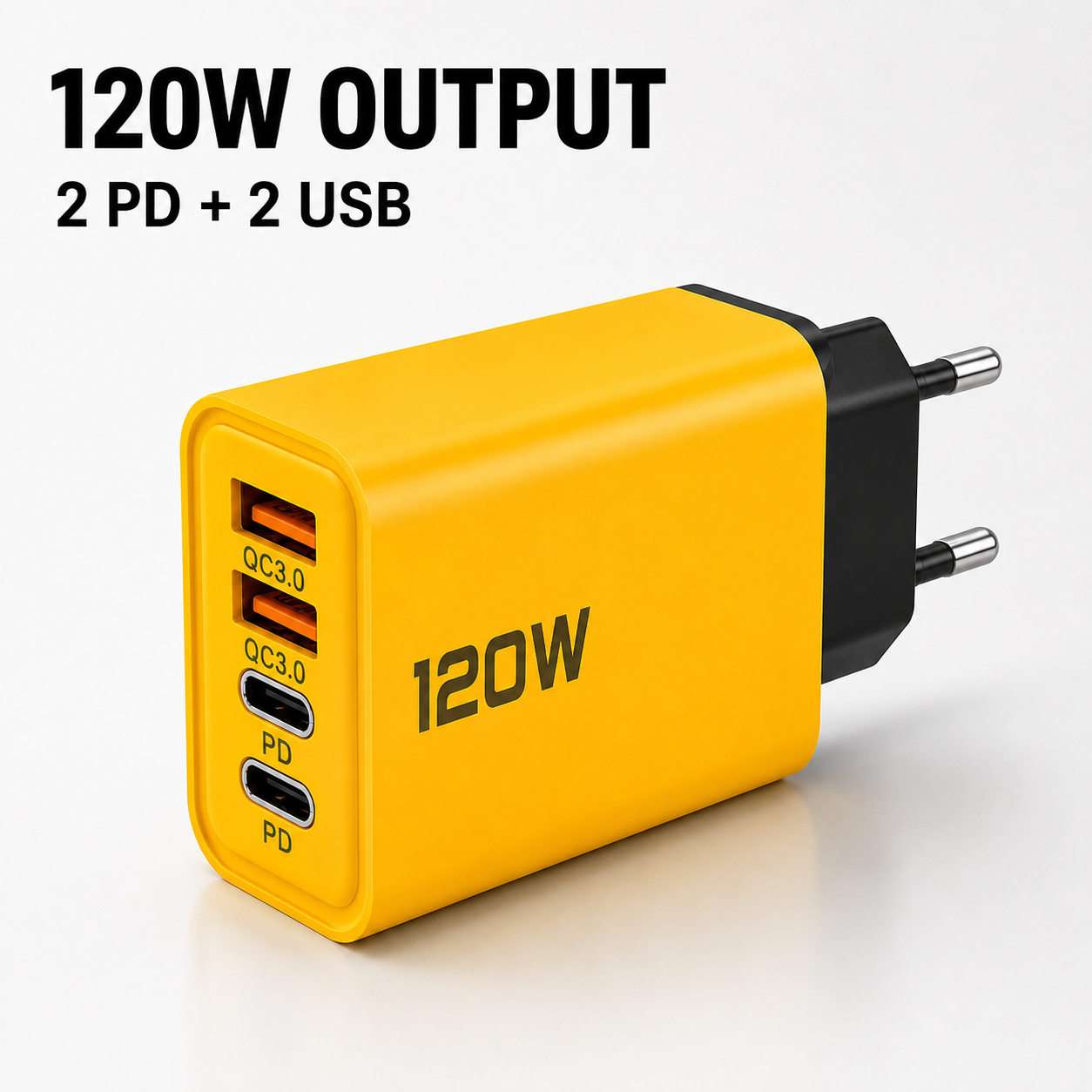 AliExpress 120W 4-Port USB-C Fast Wall Charger, view 3