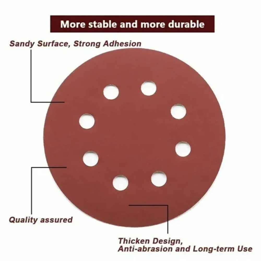 AliExpress 125 mm Hook-and-Loop Sanding Disc Set (40-2000 Grit), view 5